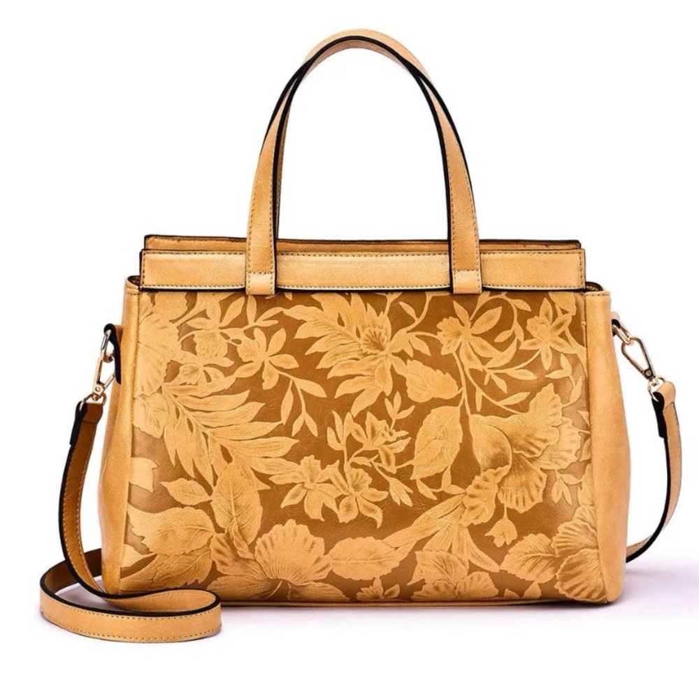 Mellow World Floral Embossed Satchel NWT